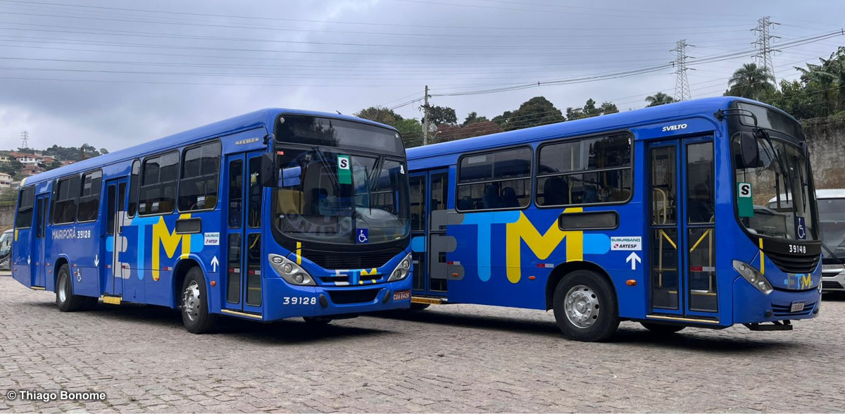 Ônibus com a nova identidade visual da Mairiporã